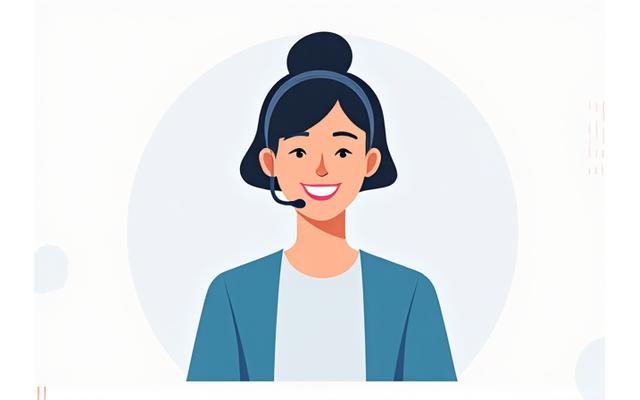 Ilustración de equipo de atención al cliente con auriculares